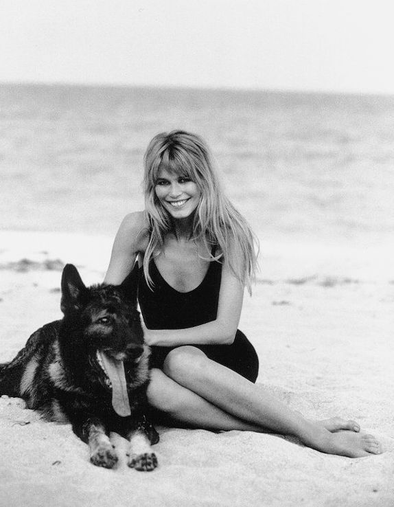 Claudia Schiffer german shepherd