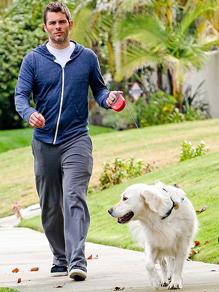 James Marsden with dog