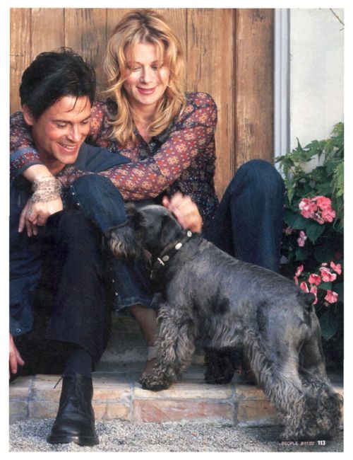 Rob Lowe and Schnauzer