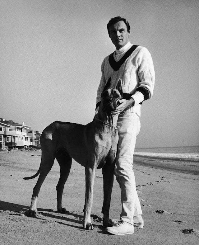 Adam West with great dane