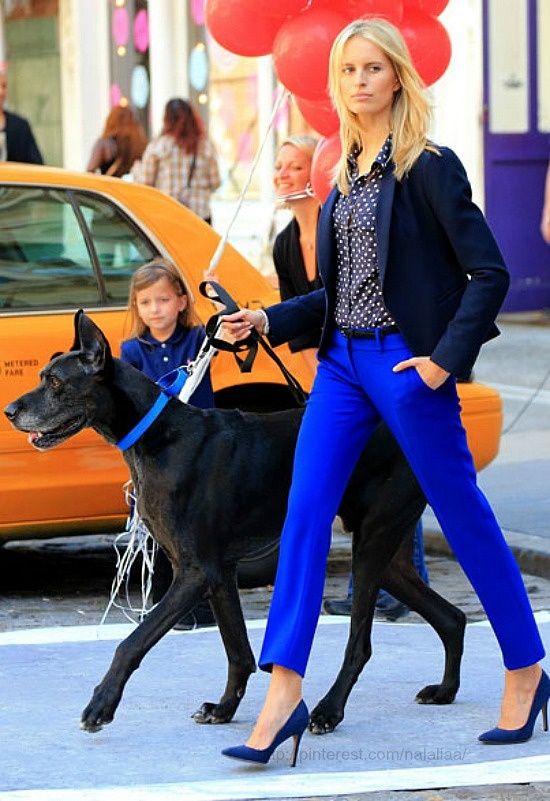 Karolina Kurkova with great dane