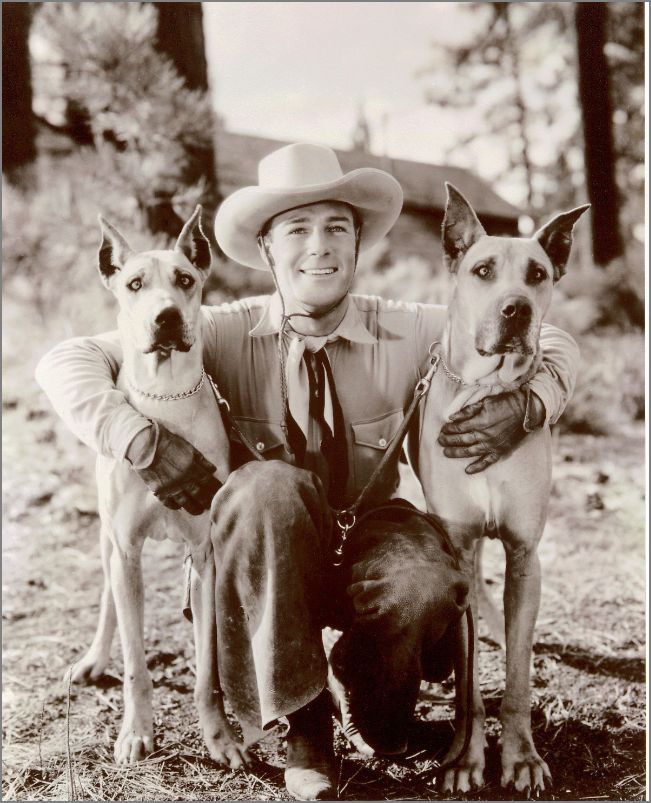 Randolf Scott with great danes