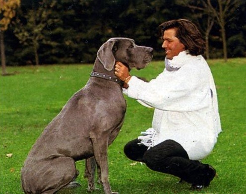 Thomas Anderson with great dane