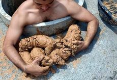 Man Rescues Muddy Puppies From A Well, Washes Mud Away To Reveal Their Cuteness