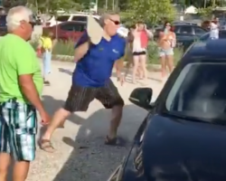 Hero Knows What He Has To Do To Save Dog Locked Inside A Car On A Hot Day