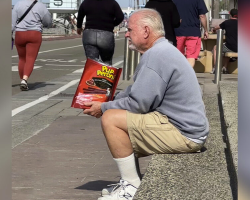 She Saw a Man Sitting Alone With Dog Treats — Then Discovered the Sweet Reason Why