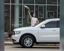 Woman Thinks She Sees A Man Feeding Birds — Then Realizes The Truth