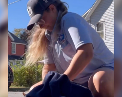 Mail Carrier Pauses Her Route To Rescue Tiny Squirrel Trapped In Storm Drain