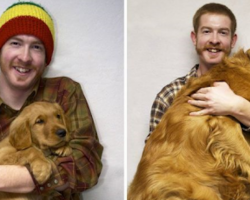 20+ Heartwarming Then & Now Photos Of Pets And Their Owners