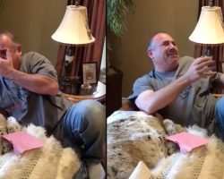 Dad Bursts Into Tears When Daughters Surprise Him With New Puppy