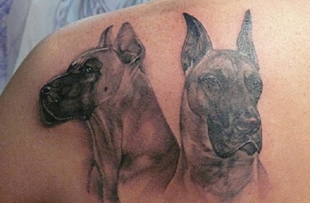 The 15 Coolest Great Dane Tattoo Designs In The World