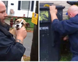 While Rescuing An Abandoned Puppy, Rescuer Finds More Than What He’s Looking For