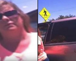 Cop orders woman to sit inside hot car after she locked her dog in. Her enraged response is golden