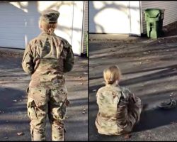 Soldier’s Homecoming Ruined When Dog Runs Away, She Sat Down & Said His Name