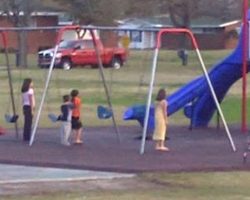 Mom Was Filming Her Kids Playing, When All The Kids Stop And Freeze All At Once