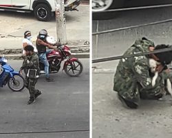 Struggling Street Performer Receives Warm Embrace From Dog After Being Ignored
