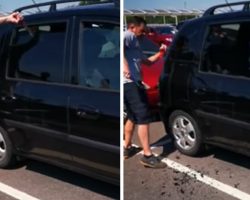 Good Samaritan Steps Up To Help A Dog Trapped Inside A Hot Car