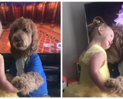 Little Girl And Her Dog Adorably Recreate Scene From ‘Beauty And The Beast’