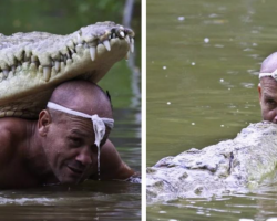 Friendly Fisherman Saved Crocodile’s Life – Since Then They’ve Been Best Friends For 22 Years