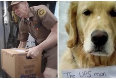 UPS Driver Hears Loud Thump & Sees A Loose Dog With A Note Tied Around His Neck