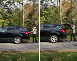 Mom Opens The Car Door, And Stella Takes Off Running To Her Favorite Pastime