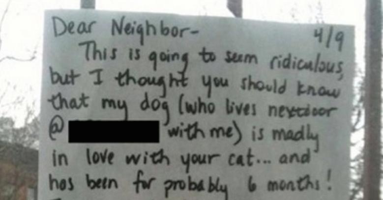 Heartbroken dog prompts owner to write a note to the neighbors