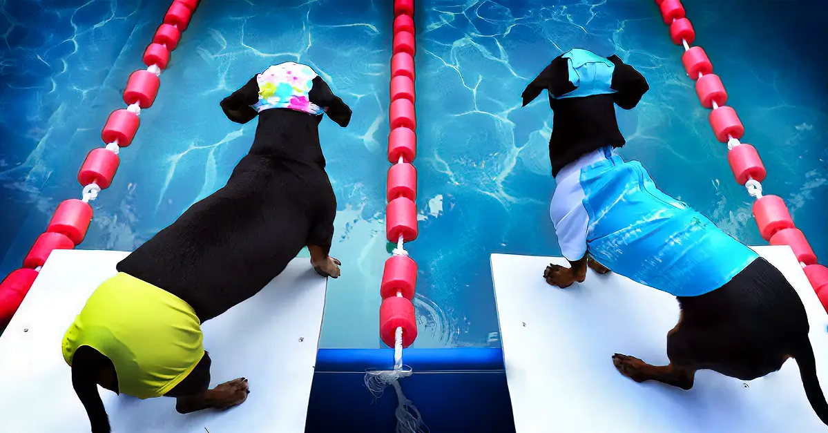 3 Adorable Dachshunds Compete In The First Ever Wienerlympics