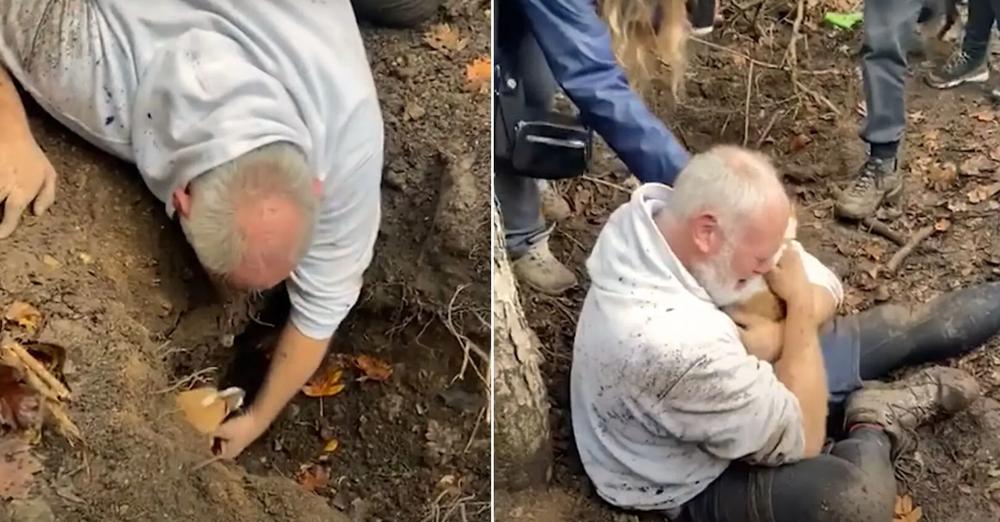 ‘Frantic’ Owner Cried After Finding His Dog Trapped In Foxhole For Over 50-Hours