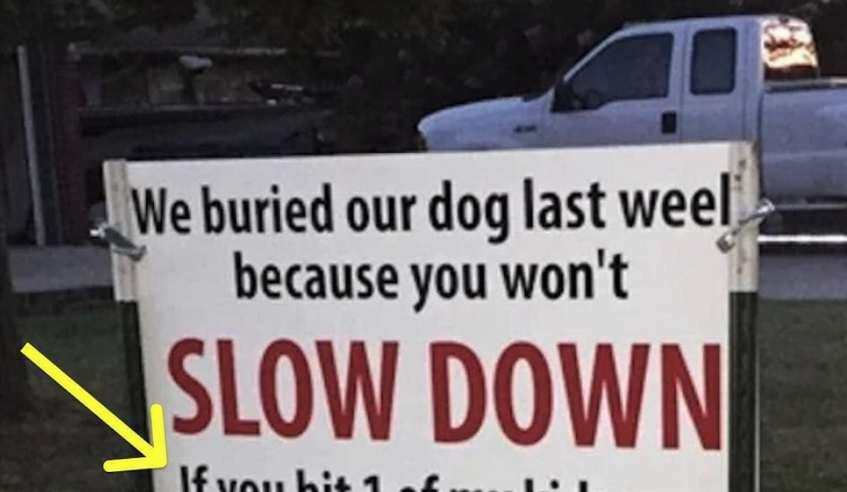 After dog is hit and killed by car, family’s brutal sign has the whole neighborhood talking