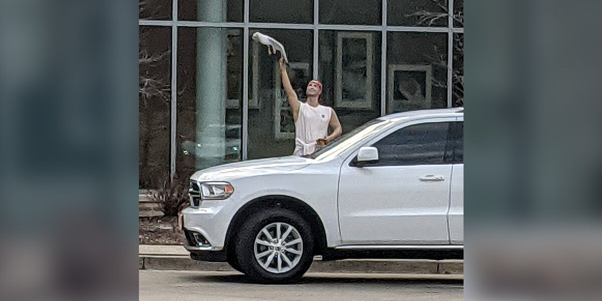 Woman Thinks She Sees A Man Feeding Birds — Then Realizes The Truth