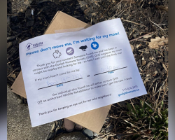 Cardboard Box With a Note Hid Something Precious Inside