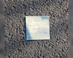 Car Owner Drops To Their Knees After Reading Mysterious Note On Their Vehicle